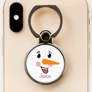 Frosty the Snowman Happy Face Phone Ring Stand