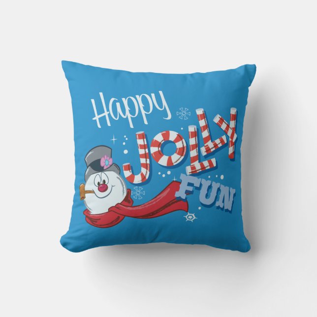Frosty the Snowman™ | Happy Jolly Fun Cushion (Front)