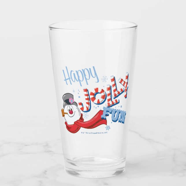 Frosty the Snowman™ | Happy Jolly Fun Glass (Front)
