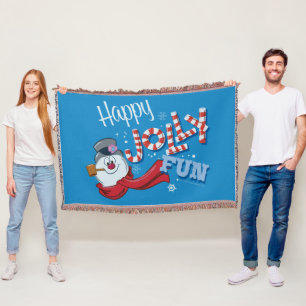 Frosty the Snowman™ Happy Jolly Fun Throw Blanket