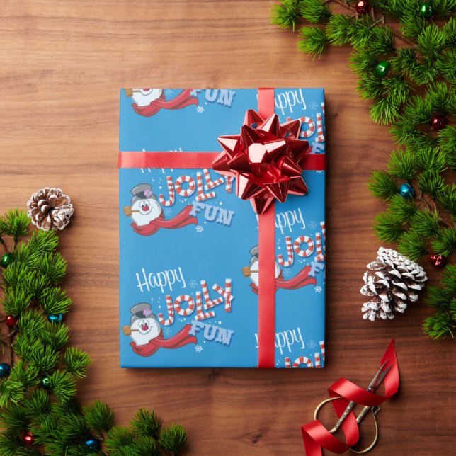 Frosty the Snowman™ | Happy Jolly Fun Wrapping Paper (Holiday Gift)