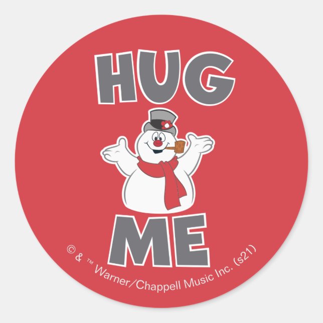 Frosty the Snowman™ | Hug Me Classic Round Sticker (Front)