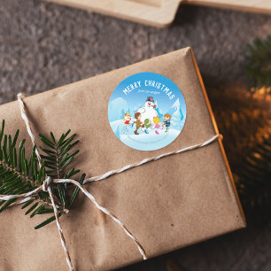 Frosty the Snowman™  Personalized Christmas  Classic Round Sticker