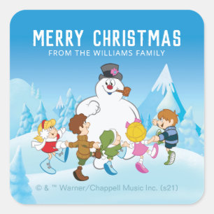 Frosty the Snowman™  Personalized Christmas Square Sticker