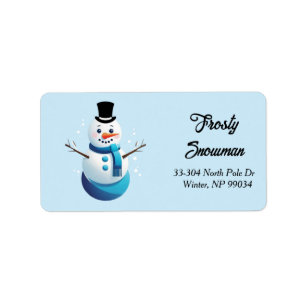 Frosty The Snowman Return Address Label