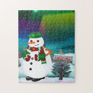 Frosty Town Christmas JIGSAW GIFT Jigsaw Puzzle