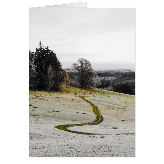 Frosty track landscape card (Front)