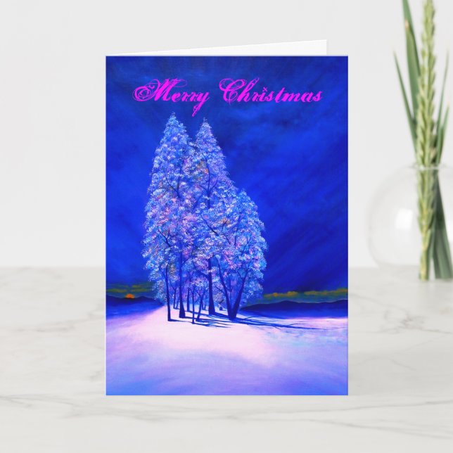 Frosty Trees Holiday Card (Front)