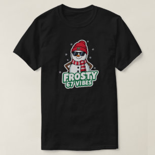 Frosty Vibes 67 Snowman Christmas – Retro Winter T-Shirt
