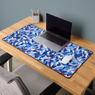 Frosty Winter Camouflage Desk Mat