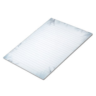 Frosty winter themed, icy lined notepad