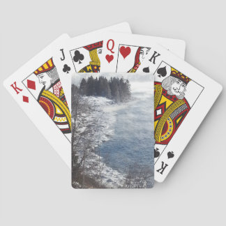 Frosty Winter trees on North Shore Drive Duluth Playing Cards