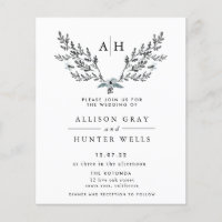 Frosty Winter Wedding Invitation | Budget Flyer