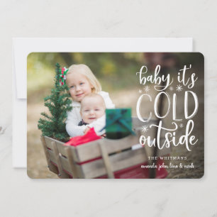 Frosty Wishes   Holiday Photo Card