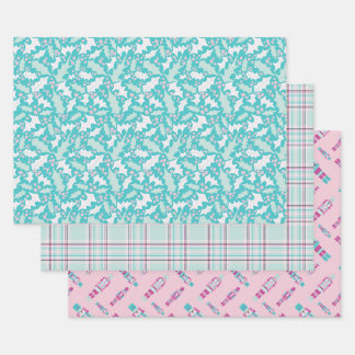Frosty Wrapping Paper Set of 3 Sheets