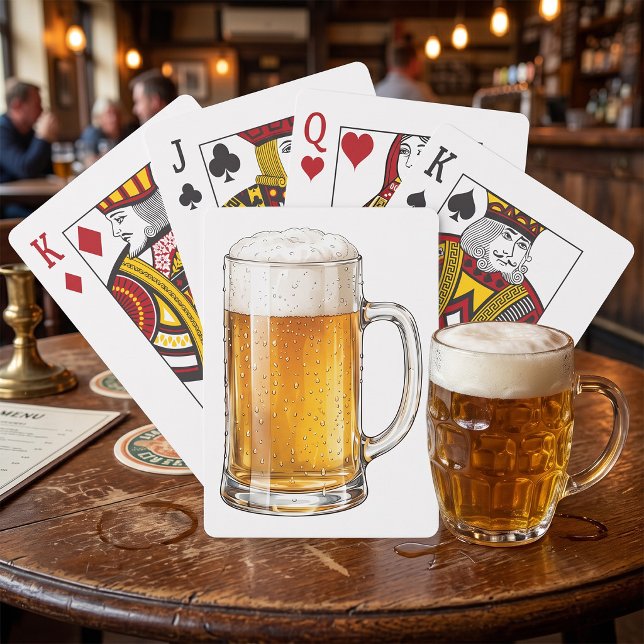 Frothy Cold Beer Mug Drinker Playing Cards (Creator Uploaded)