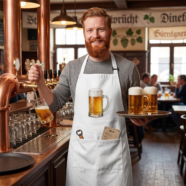 Frothy Cold Beer Mug Drinker Standard Apron (Creator Uploaded)