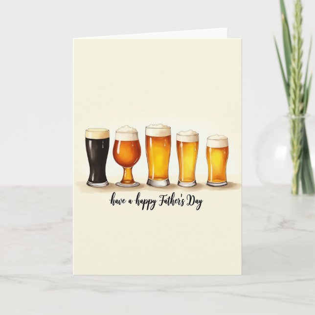 Frothy Fathers Day Beer Card (Front)