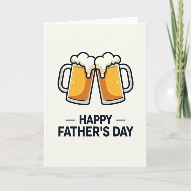 Frothy Fathers Day Cheers Card (Front)