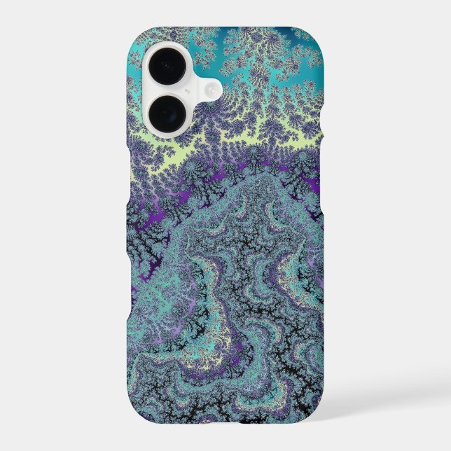 Frothy Ocean Beach Waves Fractal Pattern (Back)