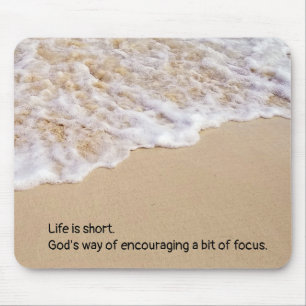 Frothy Ocean Surf with Quote Mouse Pad