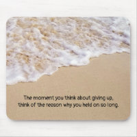 Frothy Ocean Surf with Quote Mouse Pad
