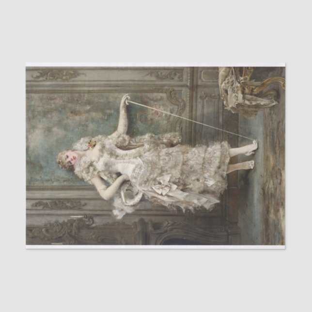 Frou Frou by Georges Jules Victor Clairin Tissue Paper (Front)