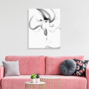 Frozen: Abstract Grey, White & Black Canvas Print