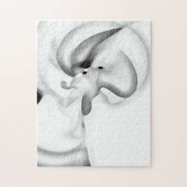 Frozen: Abstract Grey, White & Black Jigsaw Puzzle (Vertical)