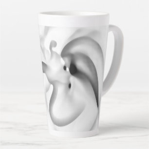 Frozen: Abstract Grey, White & Black Latte Mug