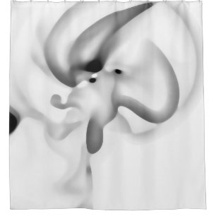 Frozen: Abstract Grey, White & Black Shower Curtain