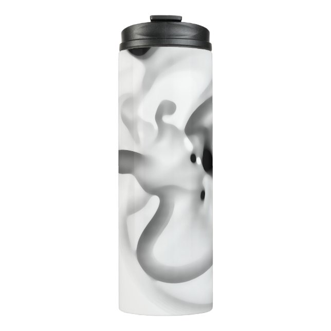 Frozen: Abstract Grey, White & Black Thermal Tumbler (Front)