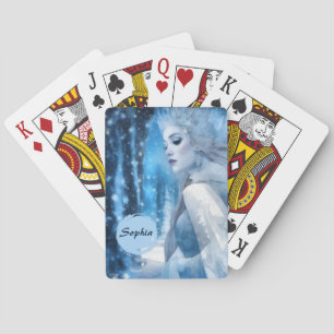 Frozen Beauty Snow Queen in Winter Wonderland Playing Cards