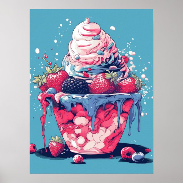 Frozen Berry Delight Poster (Front)