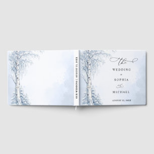 Frozen Birch Tree Wedding Guest Book