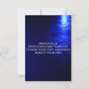 FROZEN BLUE INVITATION CARD TEMPLATE