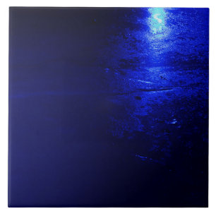 Frozen Blue Large (6" X 6") Ceramic Photo Tile