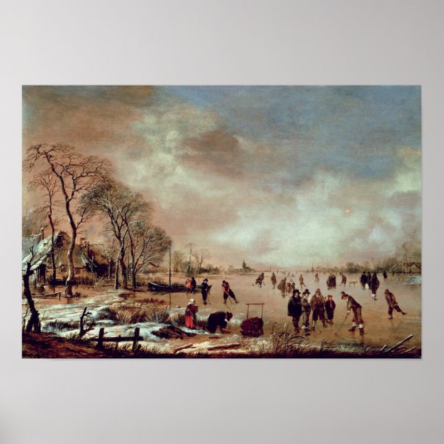 Frozen Canal Scene Poster (Front)