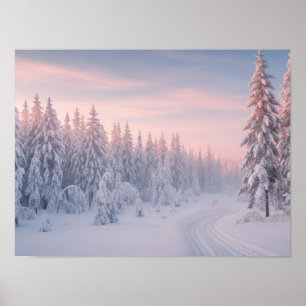 Frozen Cascades of Winter Poster