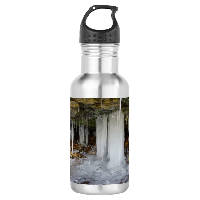Frozen Cave Stainless Steel Water Bottle (Front)