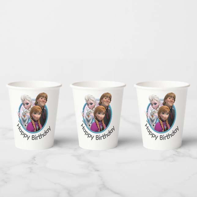 Frozen characters paper cup (birthday theme ) (Multi)