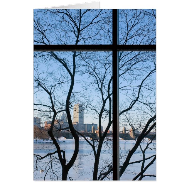 Frozen Charles River Basin, Boston MA, Card (Front)