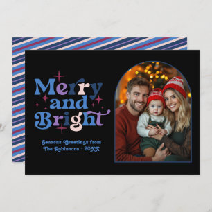 Frozen Cheeks Modern Retro Christmas Family Photo Holiday Card