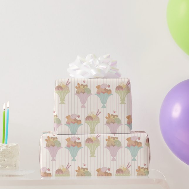 Frozen Delights Pattern  Wrapping Paper (Party Gifts)