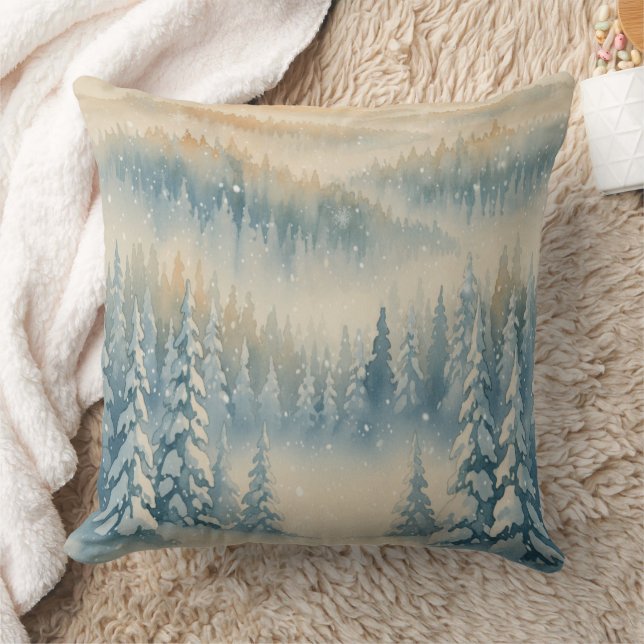 Frozen Dreams Snowy Landscape Cushion (Blanket)