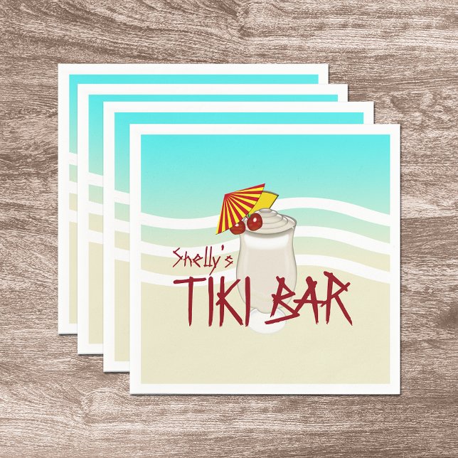 Frozen Drink Name Tiki Bar Napkin (Creator Uploaded)