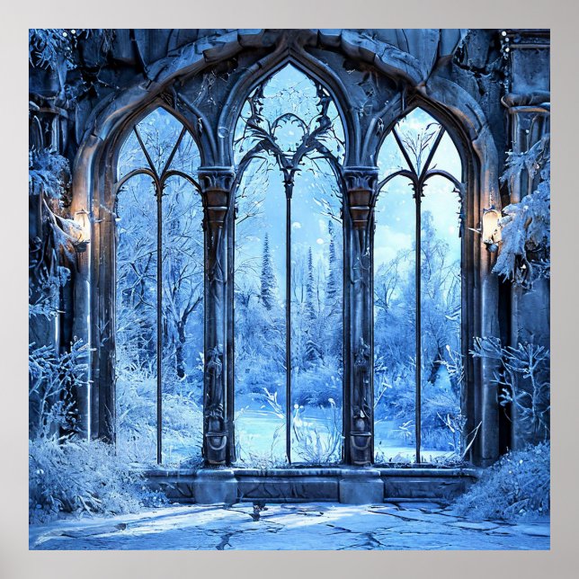Frozen Fake window landscape Poster (Front)