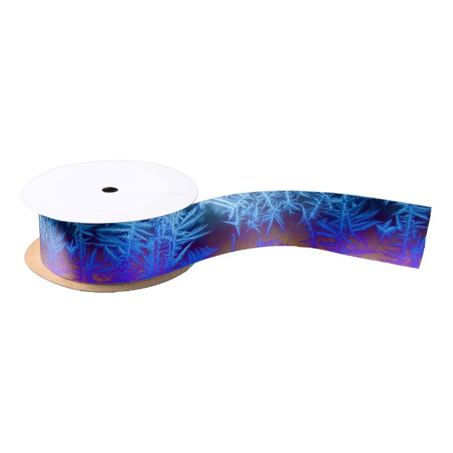 Frozen Fire Ice Crystals Ribbon Satin Ribbon (Spool)