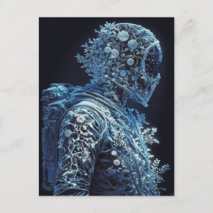 Frozen Floral Astronaut  Postcard