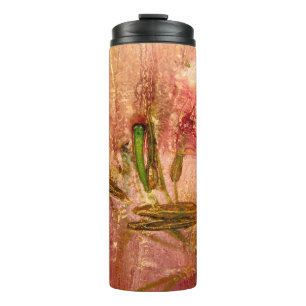 Frozen flowers and leaves. Blossoms in the ice cub Thermal Tumbler
